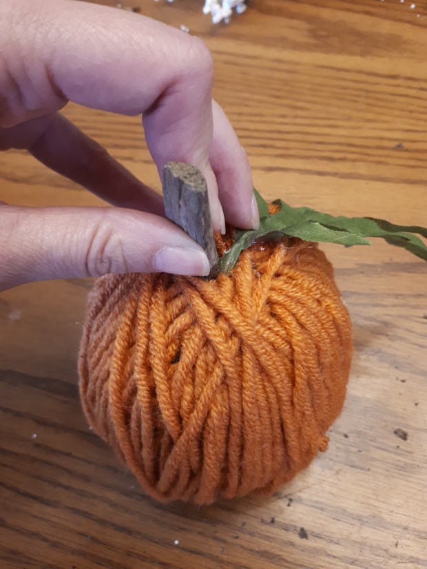 pumpkin stick and leaf